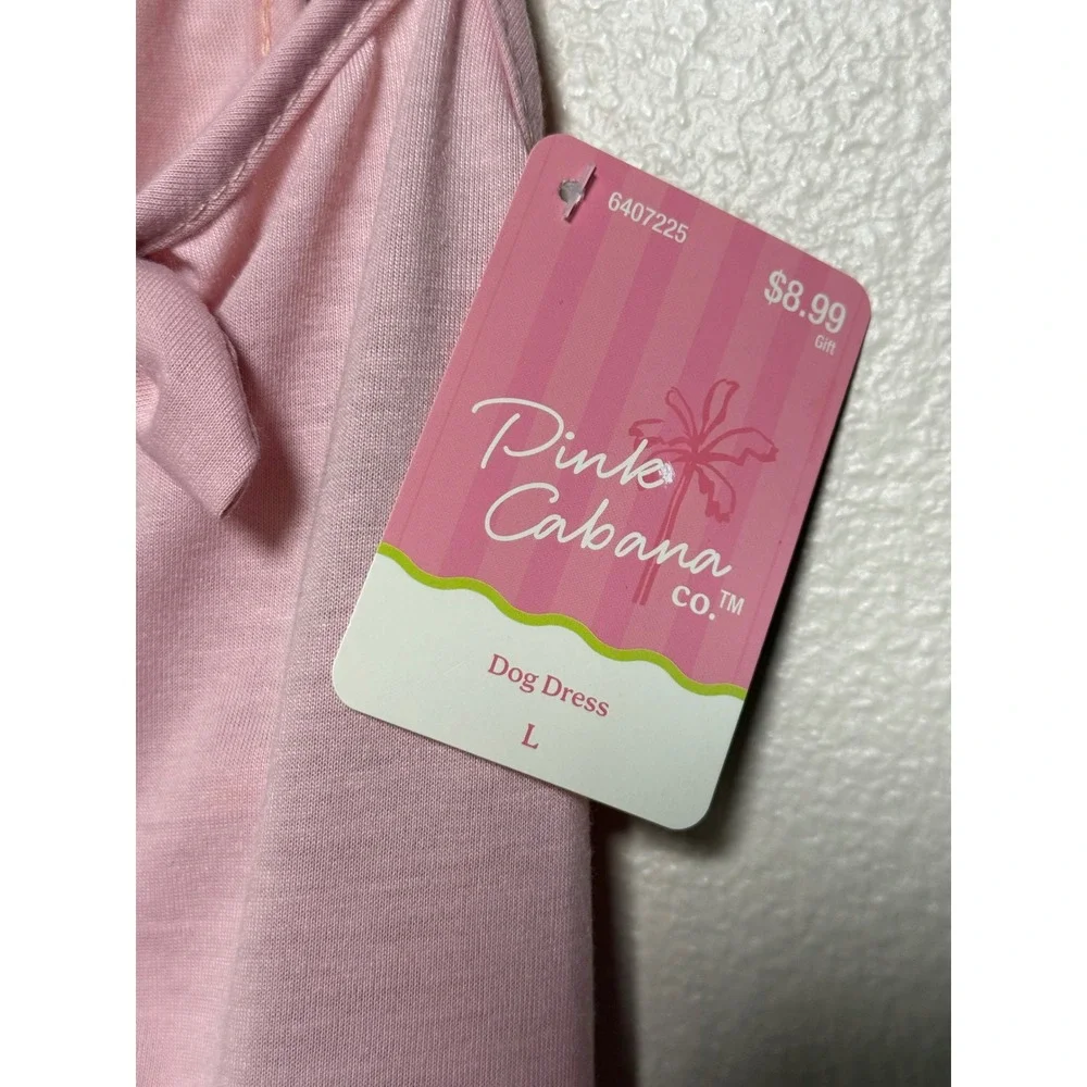 Pink Cabana Co Dog Dress Pink Leopard Animal Print Pet Apparel Large NWT